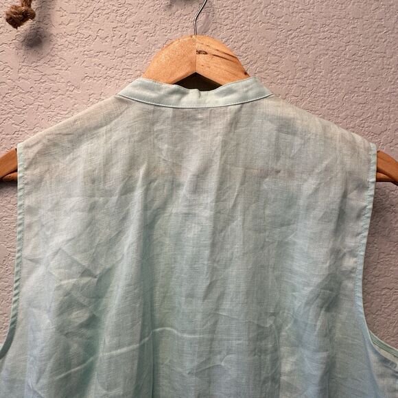 LUCY & LAUREL Linen boho Hippie Dainty Preppy Party Size Large‎ Top - Picture 7 of 11